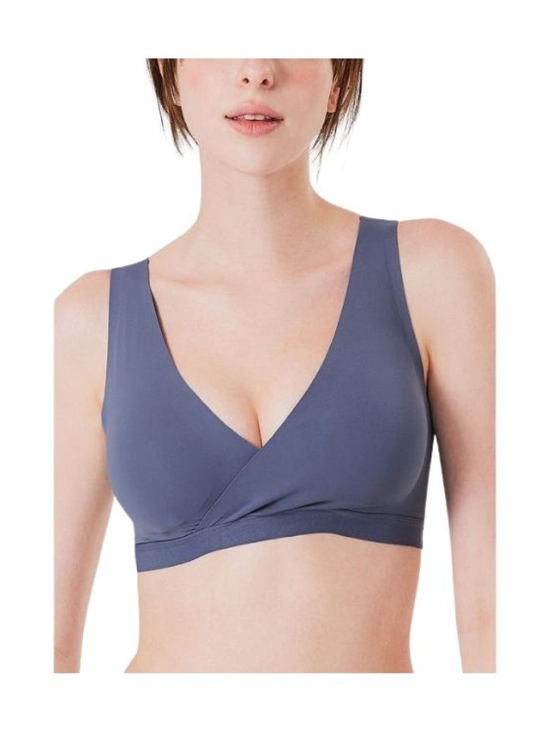 Mamaway Ultra Silky Crossover Sleeping & Nursing Bra (Purple- Image 2)