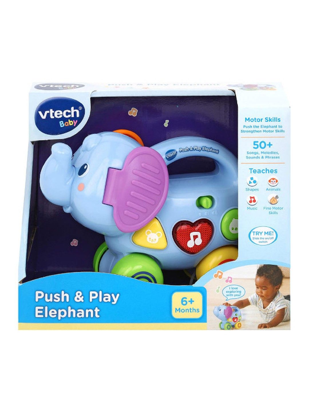 VTech Push & Play Elephant (No Color- Image 2)