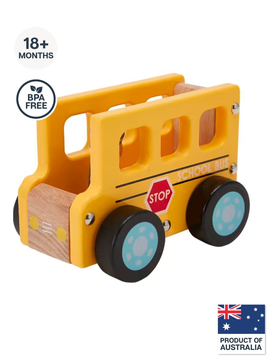 Anko Wooden School Bus (No Color- Image 1)