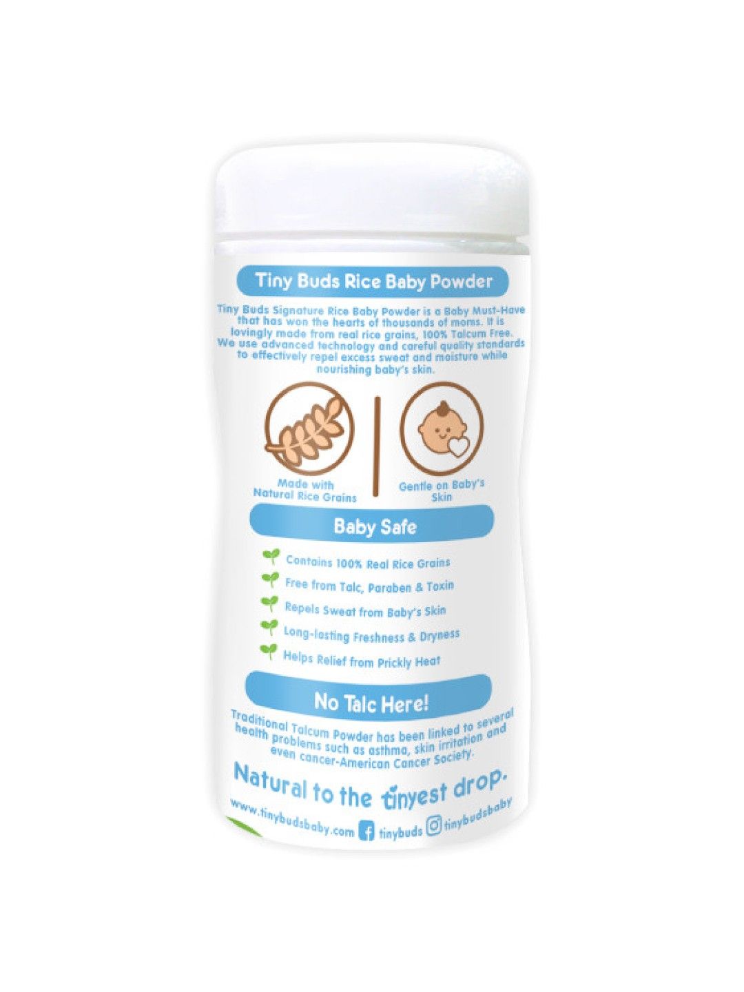 Tiny Buds Rice Baby Powder (50g) (No Color- Image 2)