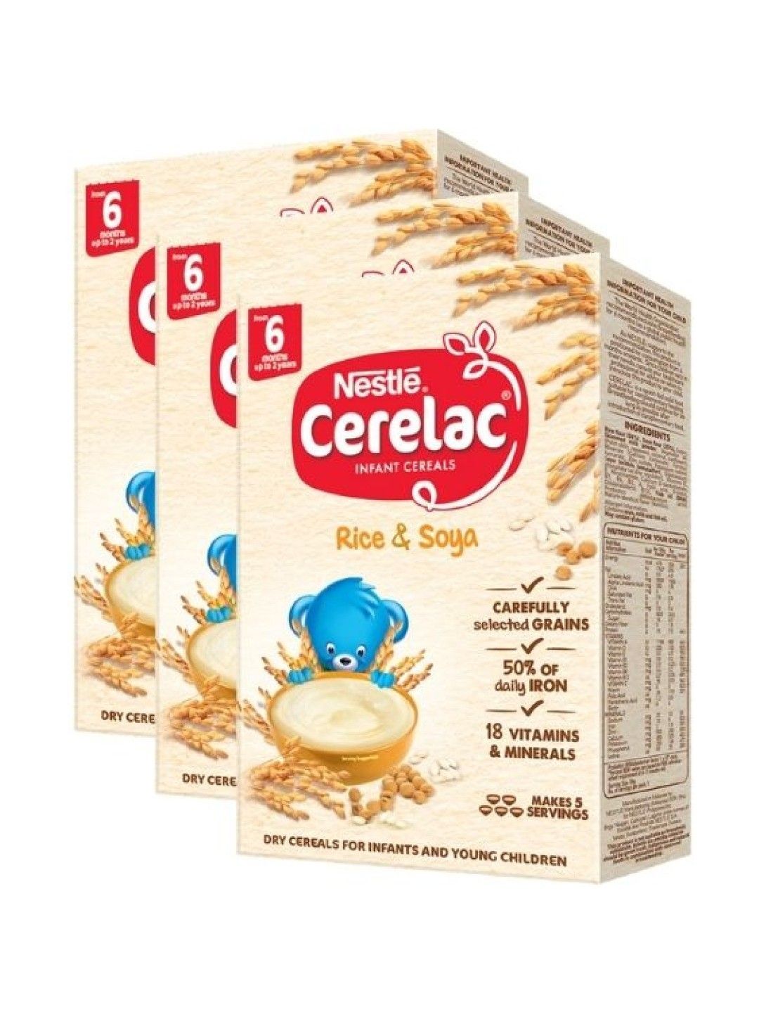CERELAC Cerelac BL Rice & Soya (250g) Bundle of 3