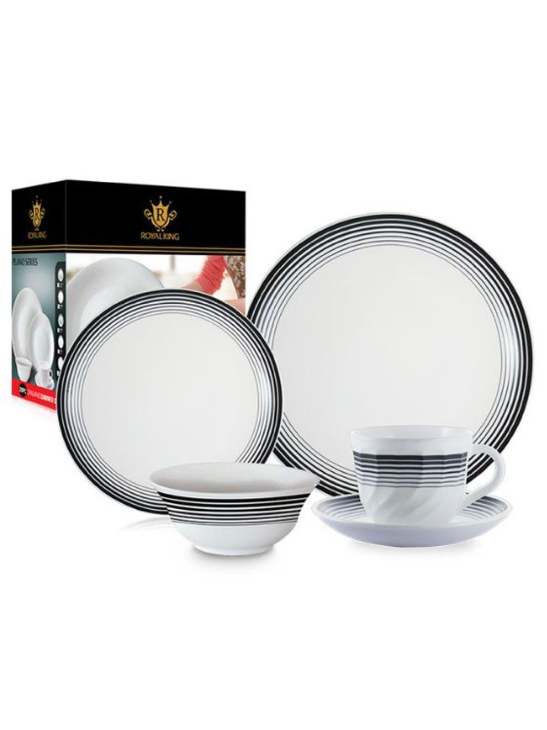 Royal King Urban Plano Dinnerware (20pcs) (No Color- Image 1)