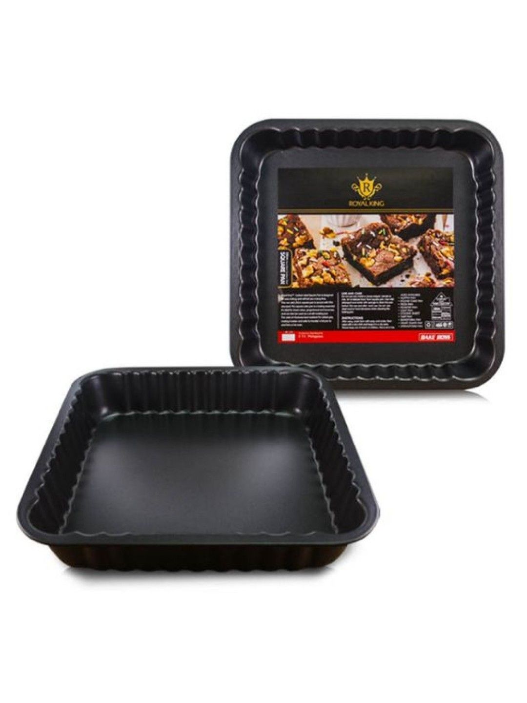 Royal King Square Pan (25cm), Pizza Pan, Pizza Wheel Cutter (No Color- Image 2)