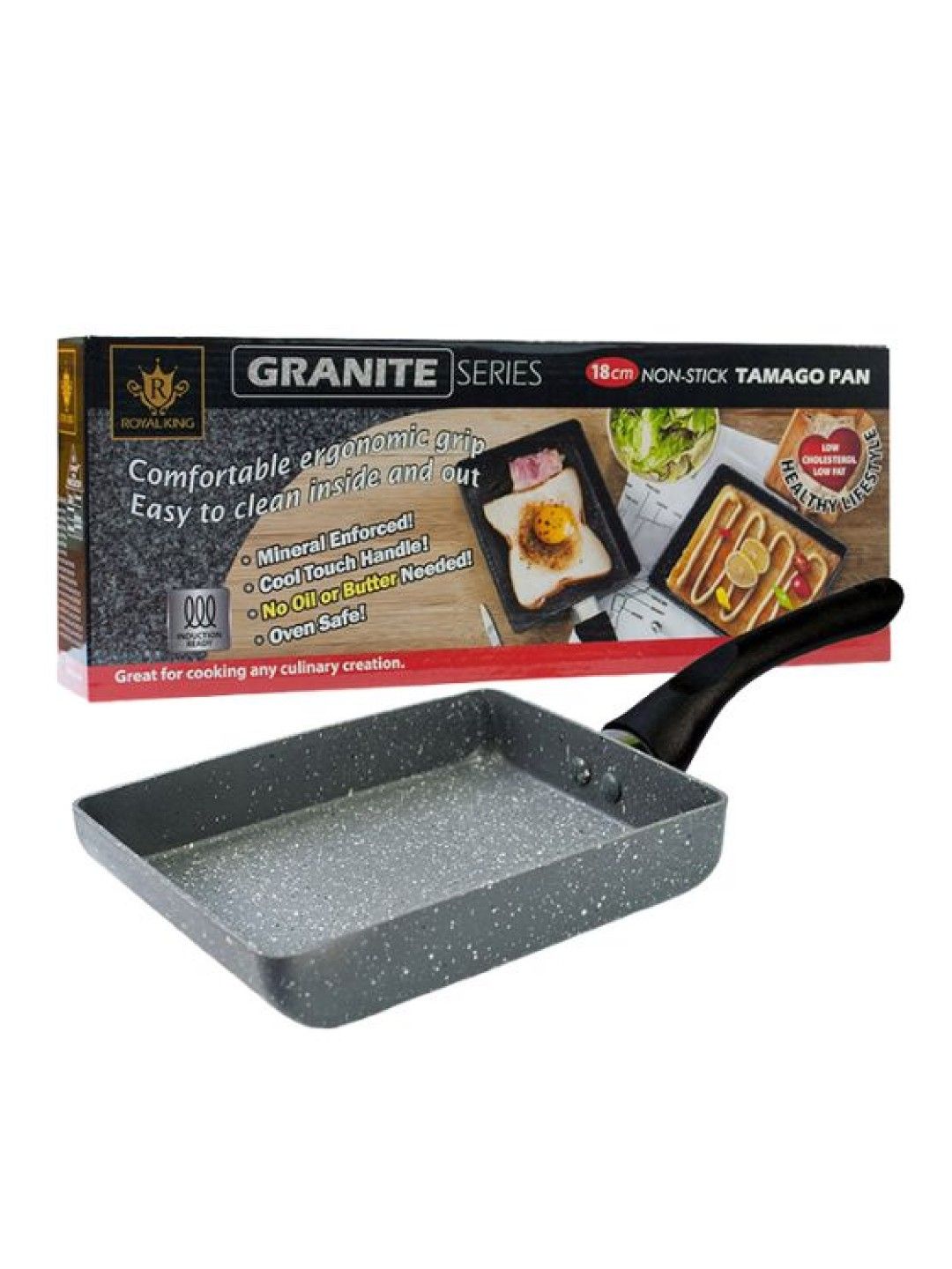 Royal King Granite Tamago Pan (18cm) (No Color- Image 1)