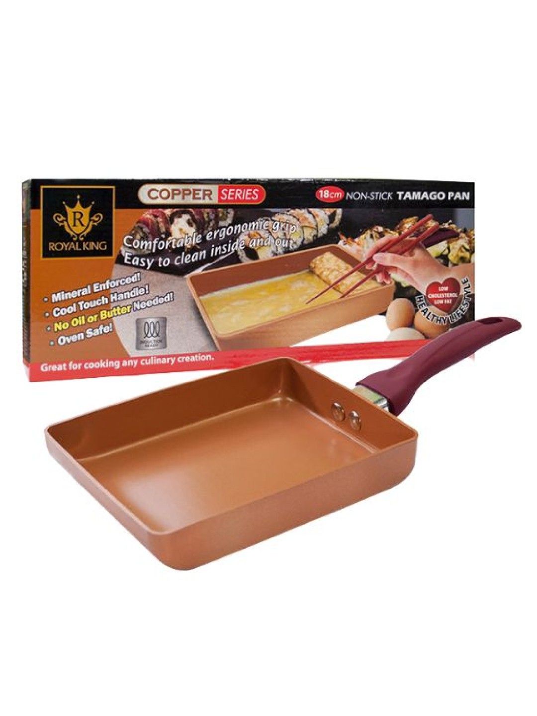 Royal King Copper Tamago Pan (18cm) (No Color- Image 1)