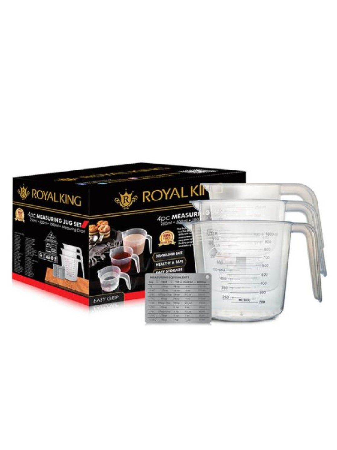 Royal King Measuring Jug with Chart (4pcs) (No Color- Image 1)