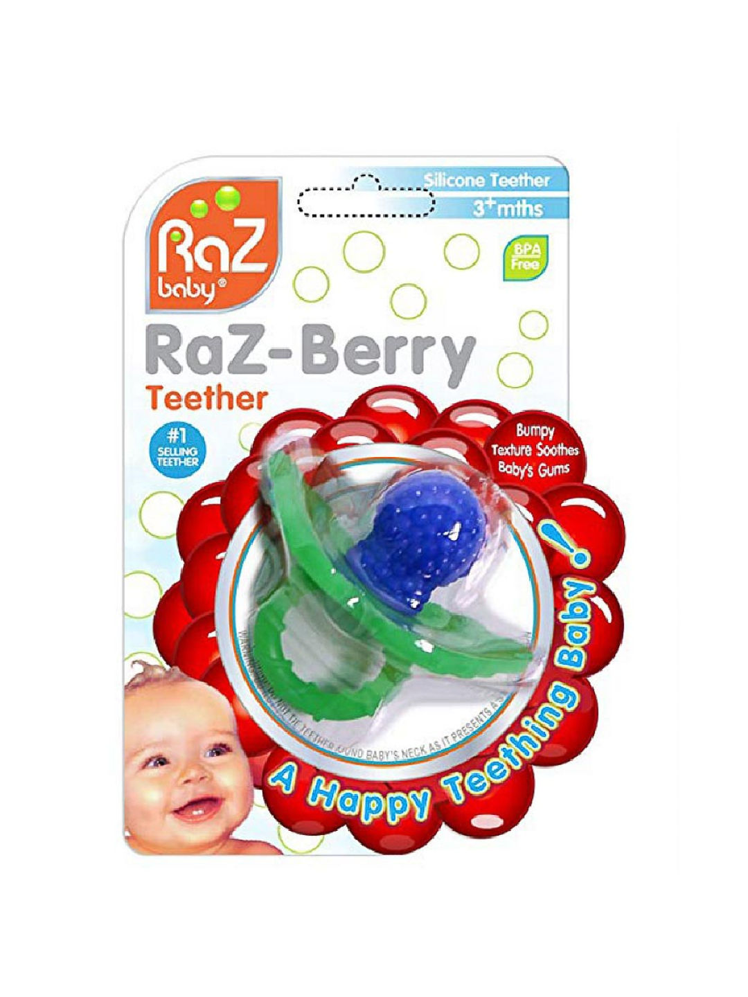 Raz Baby Razberry Teether (Blue- Image 2)