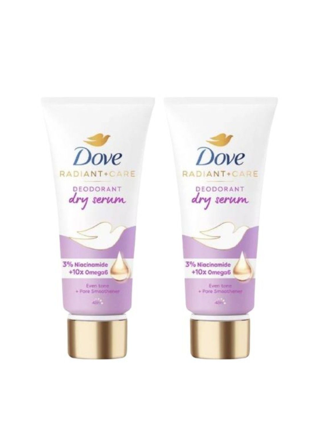 Dove Radiant + Care Deodorant Dry Serum Pore Smoothener (40ml) x 2 (No Color- Image 1)