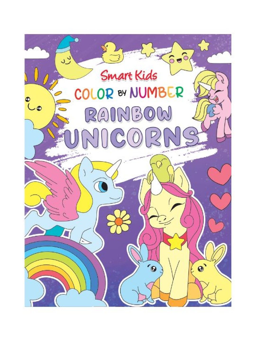 Learning is Fun Smart Kids Color By Number - Rainbow Unicorns (No Color- Image 1)