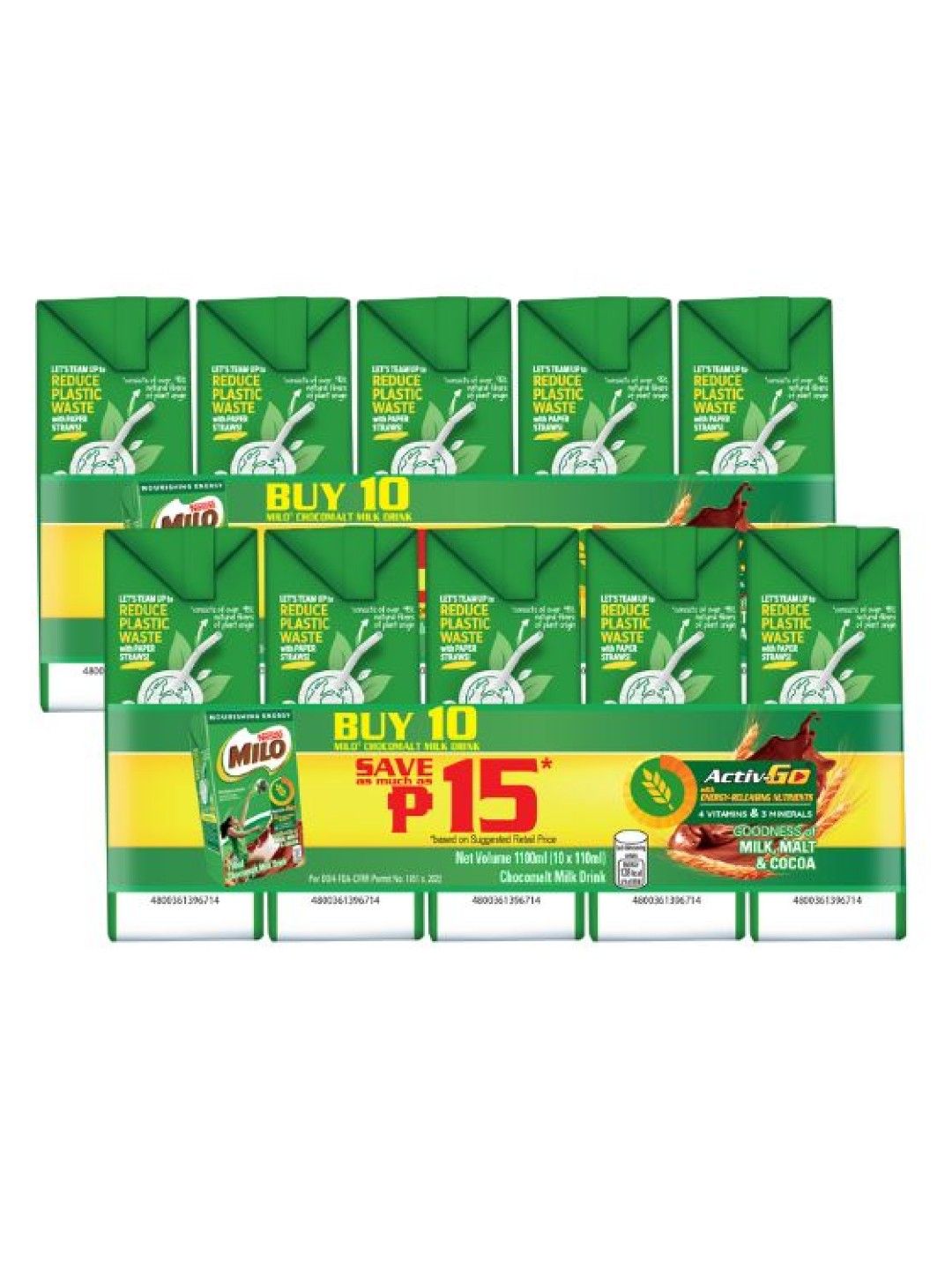 Milo Ready-to-Drink Flavoured Milk (110ml) x 10