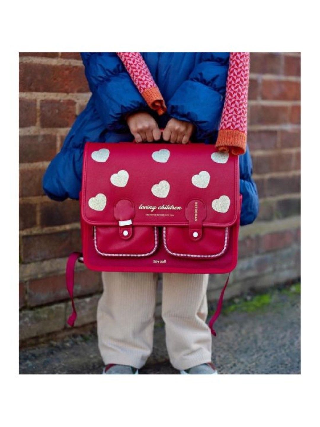 Zoy Zoii B66 Retro Backpack Red (Red- Image 2)