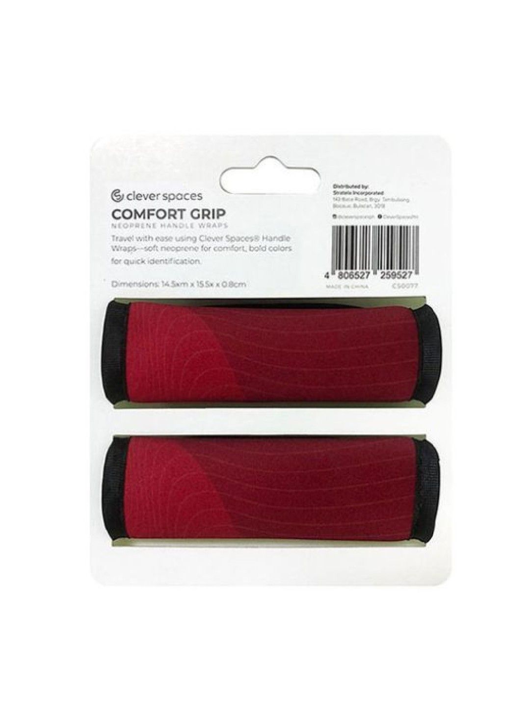 Clever Spaces Comfort Grip Neoprene Handle Wraps 2pcs Set (Red- Image 2)