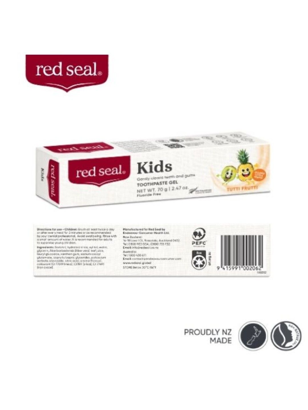 Red Seal Kids Tutti Frutti Toothpaste 70g (Flouride-Free) (No Color- Image 3)