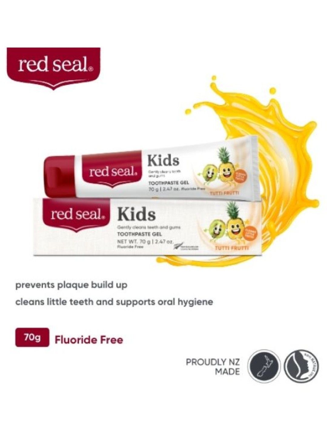 Red Seal Kids Tutti Frutti Toothpaste 70g (Flouride-Free) (No Color- Image 2)