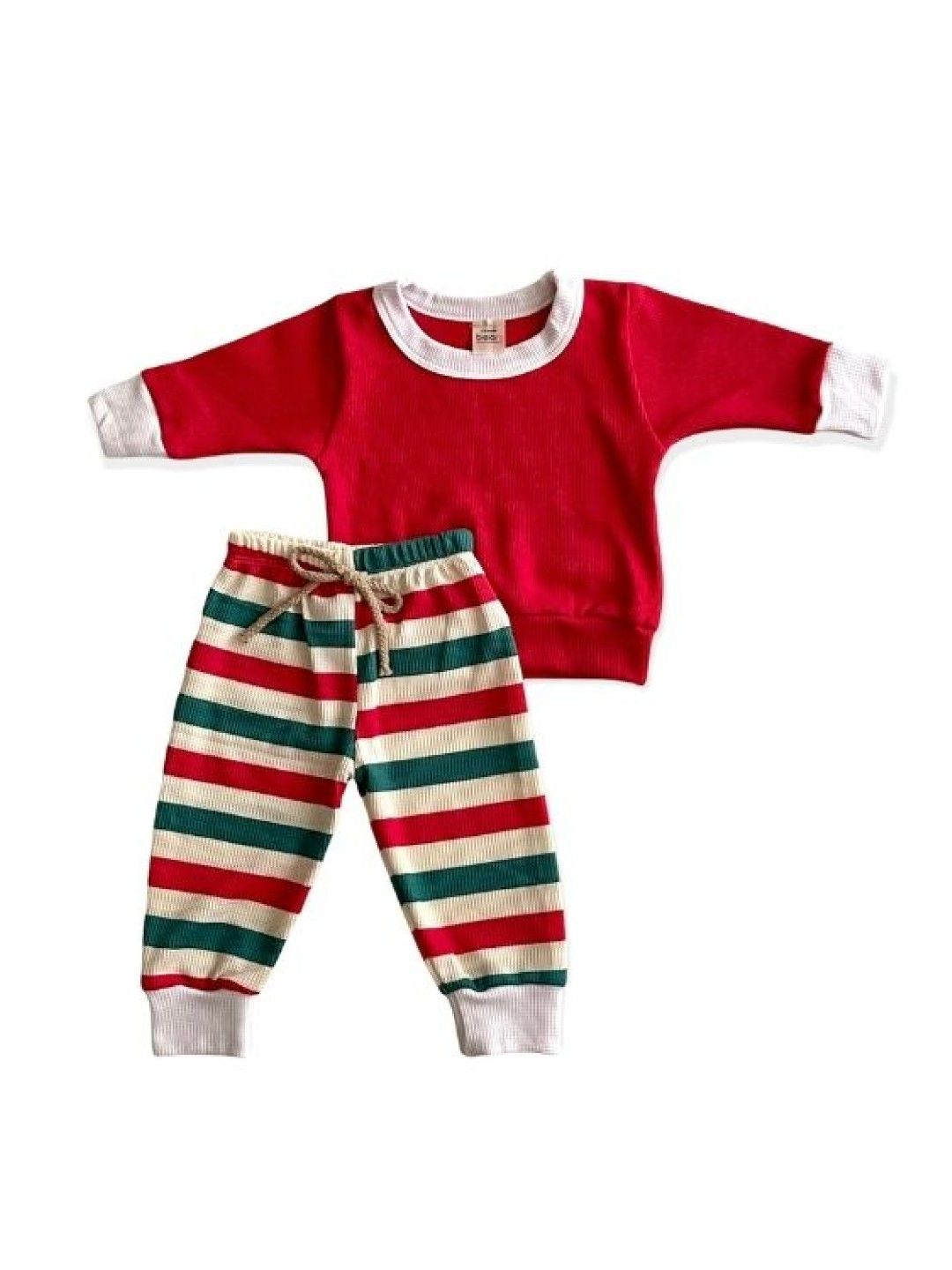 bean fashion Red & Stripes Pajama Set
