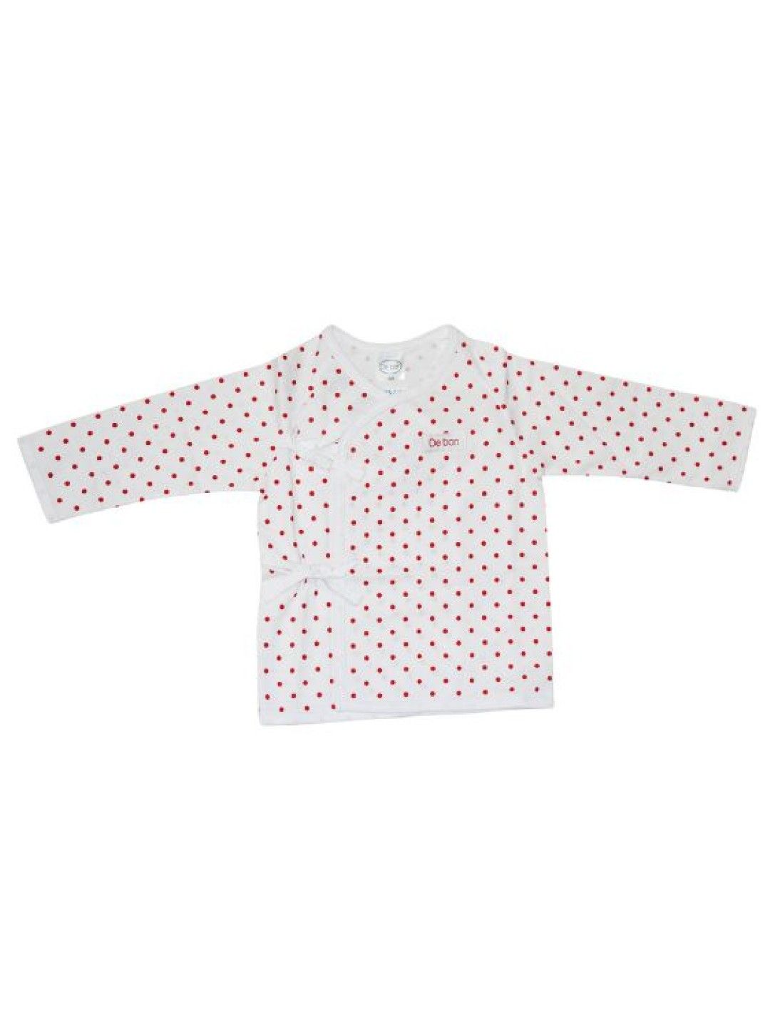 Enfant Long Sleeve - Tie Side Polka (Red- Image 1)