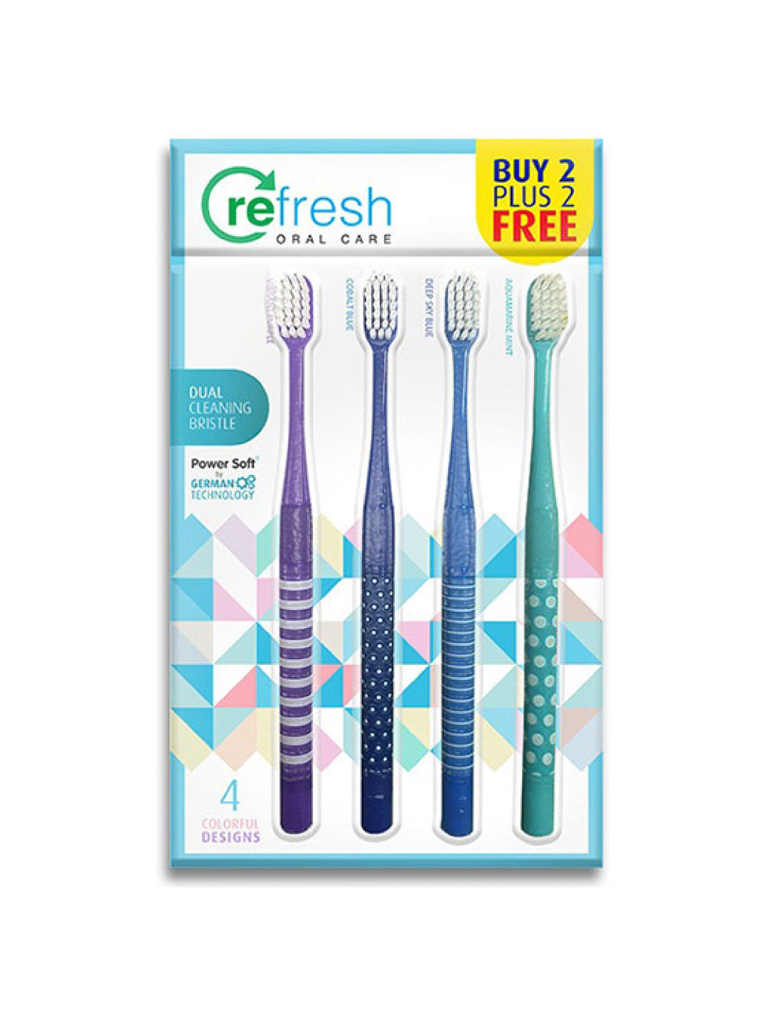 Refresh Oral Care Toothbrush (4-Pack) (No Color- Image 1)