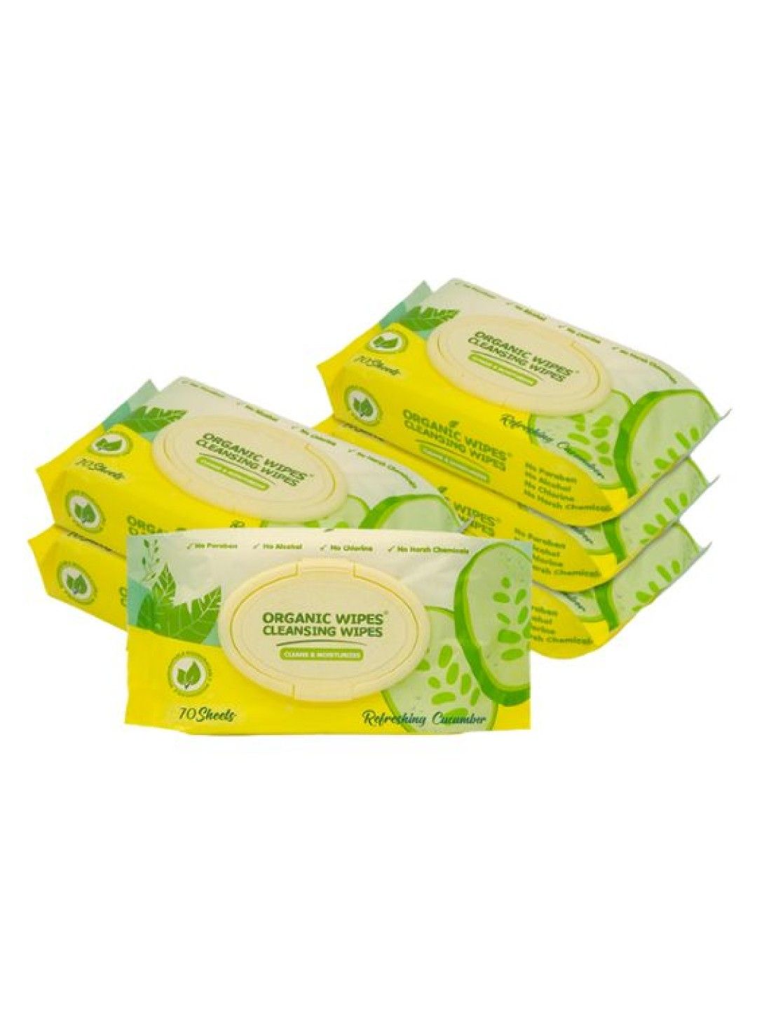 Organic Baby Wipes Organic Wipes Cleansing Wipes Refreshing Cucumber (70s x 6-pack)