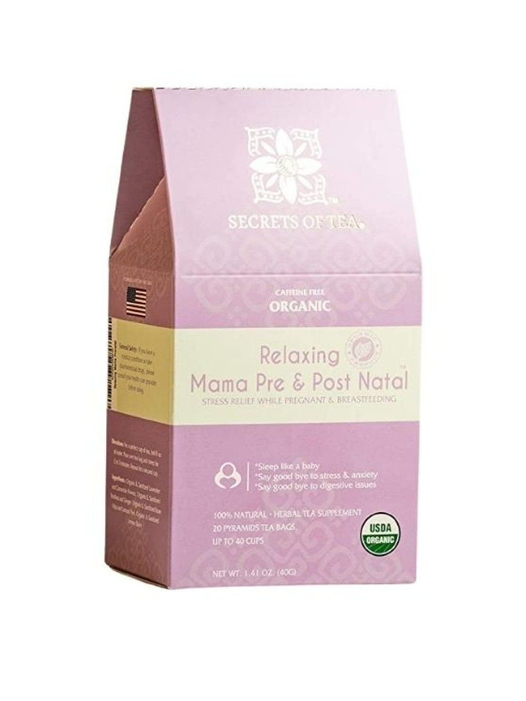 Secrets of Tea Relaxing Mama Prenatal Tea - 20 Teabags (No Color- Image 1)