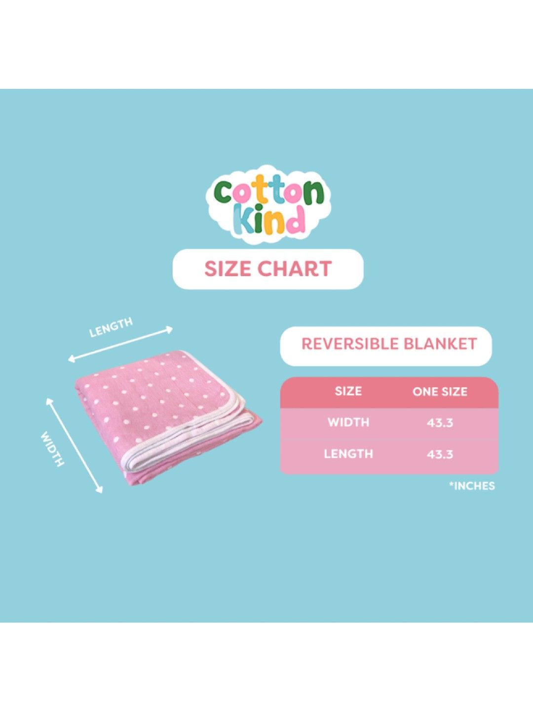 Cottonkind Reversible Blanket - Pink Polka Dot (No Color- Image 4)