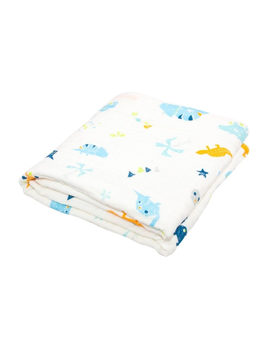 Kozy Blankie 100% Cotton Premium Multi-Purpose Muslin Cloth - Roarrific Blue Dino (No Color- Image 1)