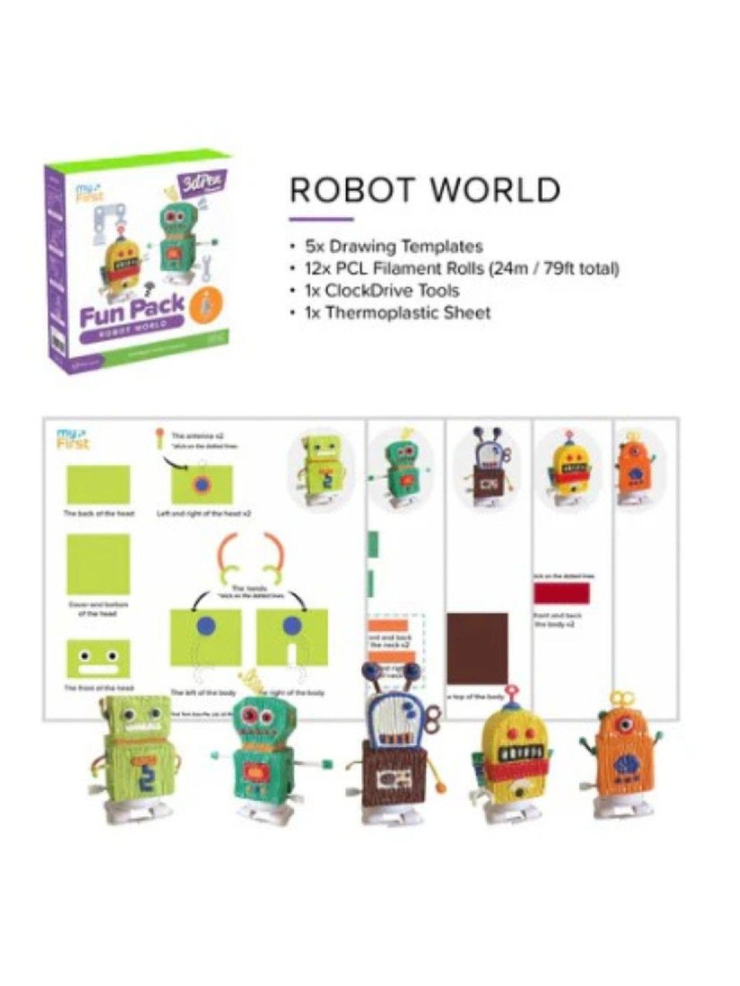 myFirst 3Dpen Make Filaments Fun Pack - Robot World (No Color- Image 2)