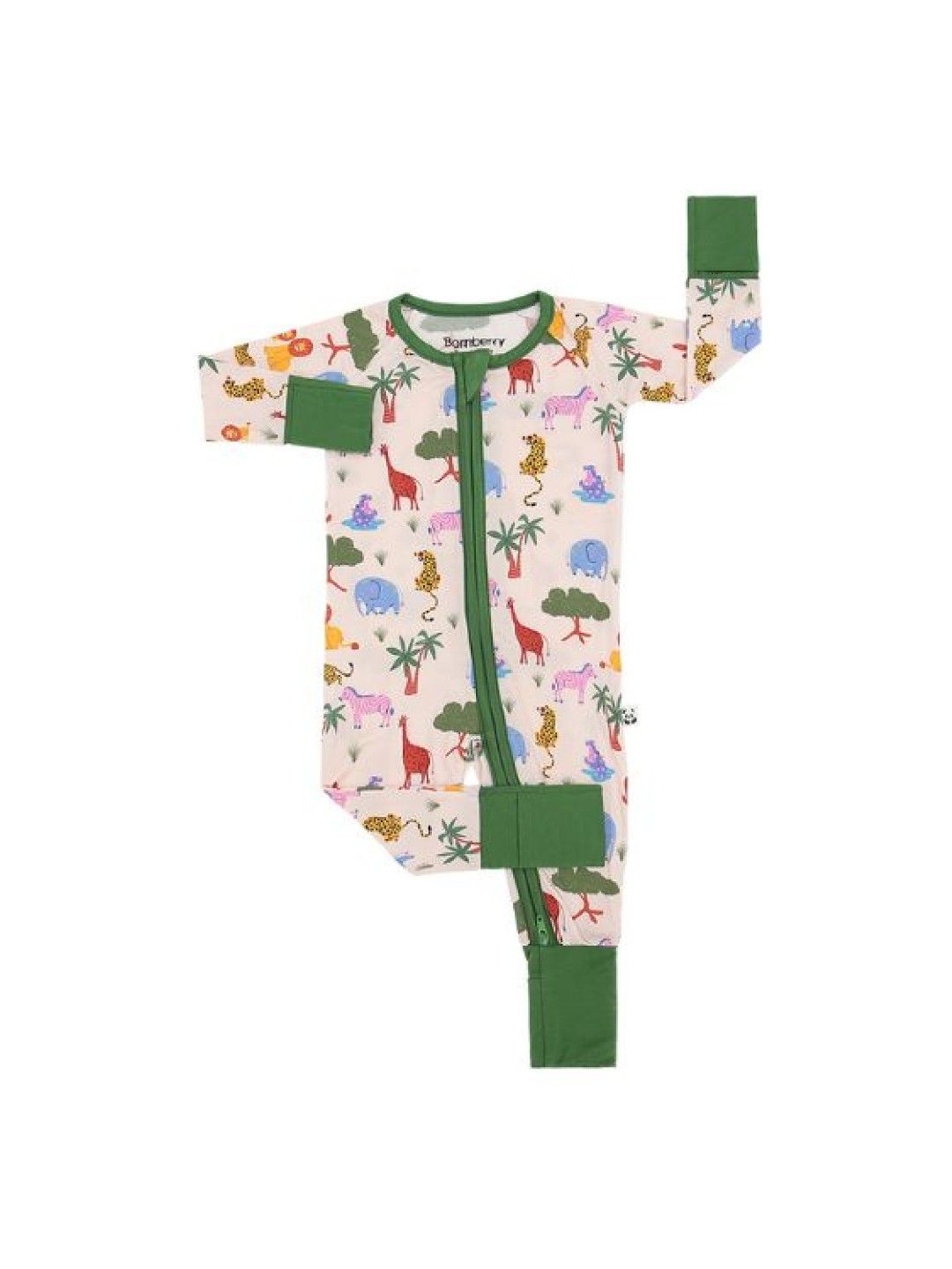 Bamberry Baby Zippered Romper-Safari Collection (Jungle- Image 1)