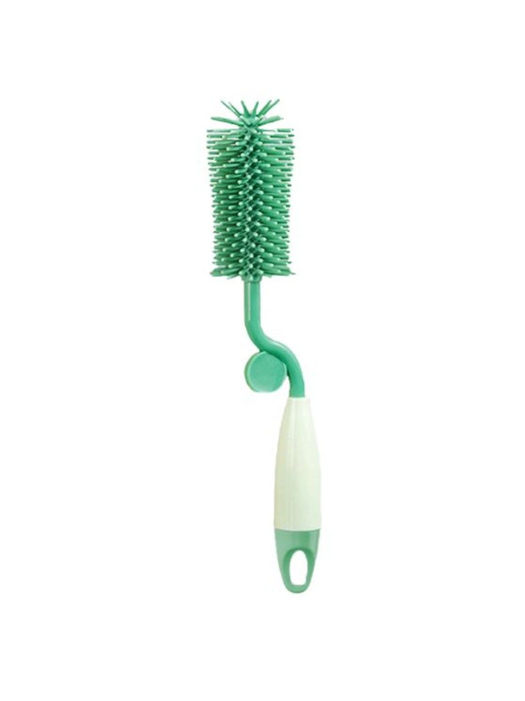 BabyPro 3 In 1 Non-Scratch Baby Milk Bottle Cleaner Silicone (Rotating) (Green- Image 1)