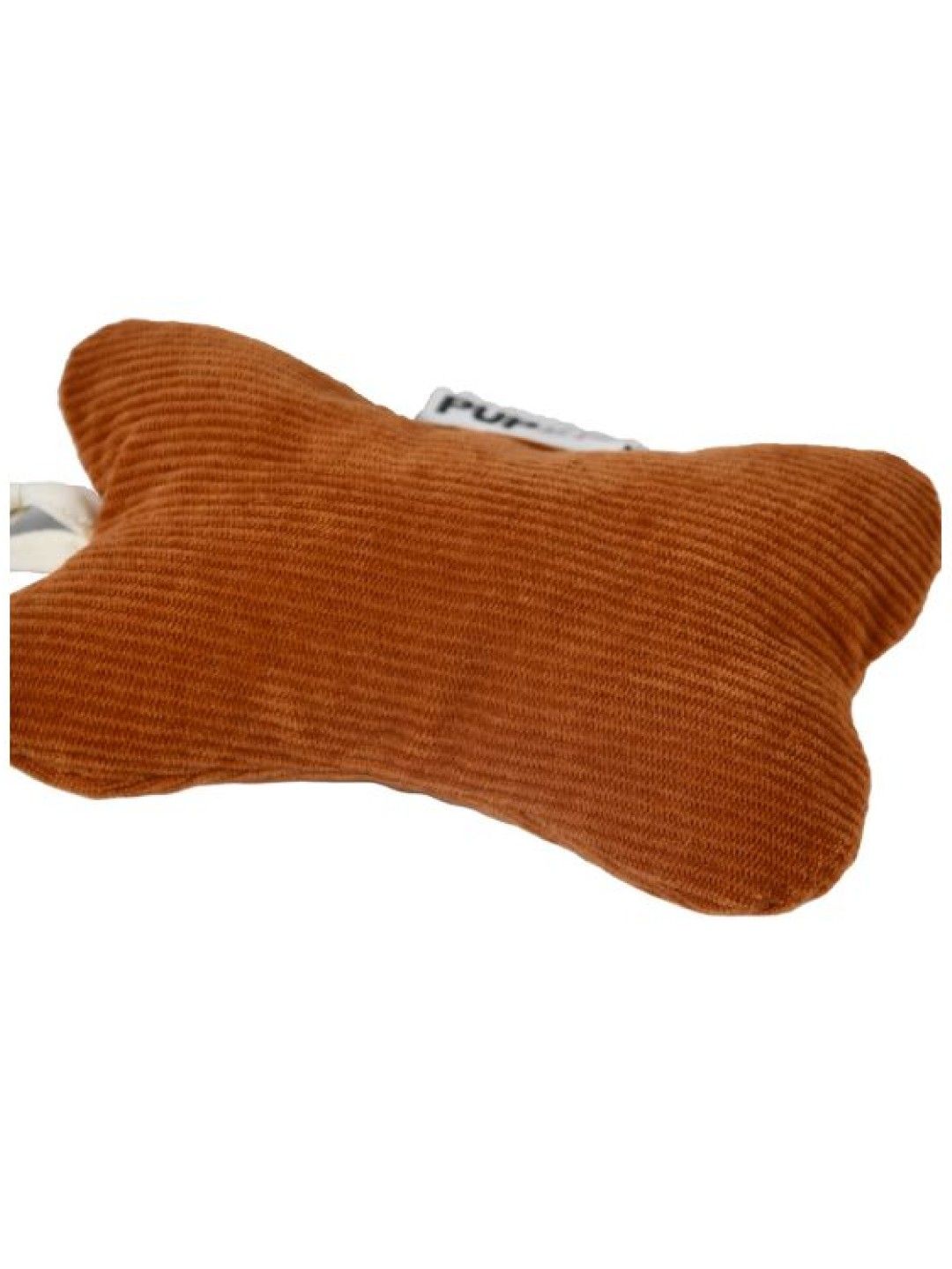 PUPKITS Curduroy Squeaker Bone - Dog Toy (Rust- Image 3)