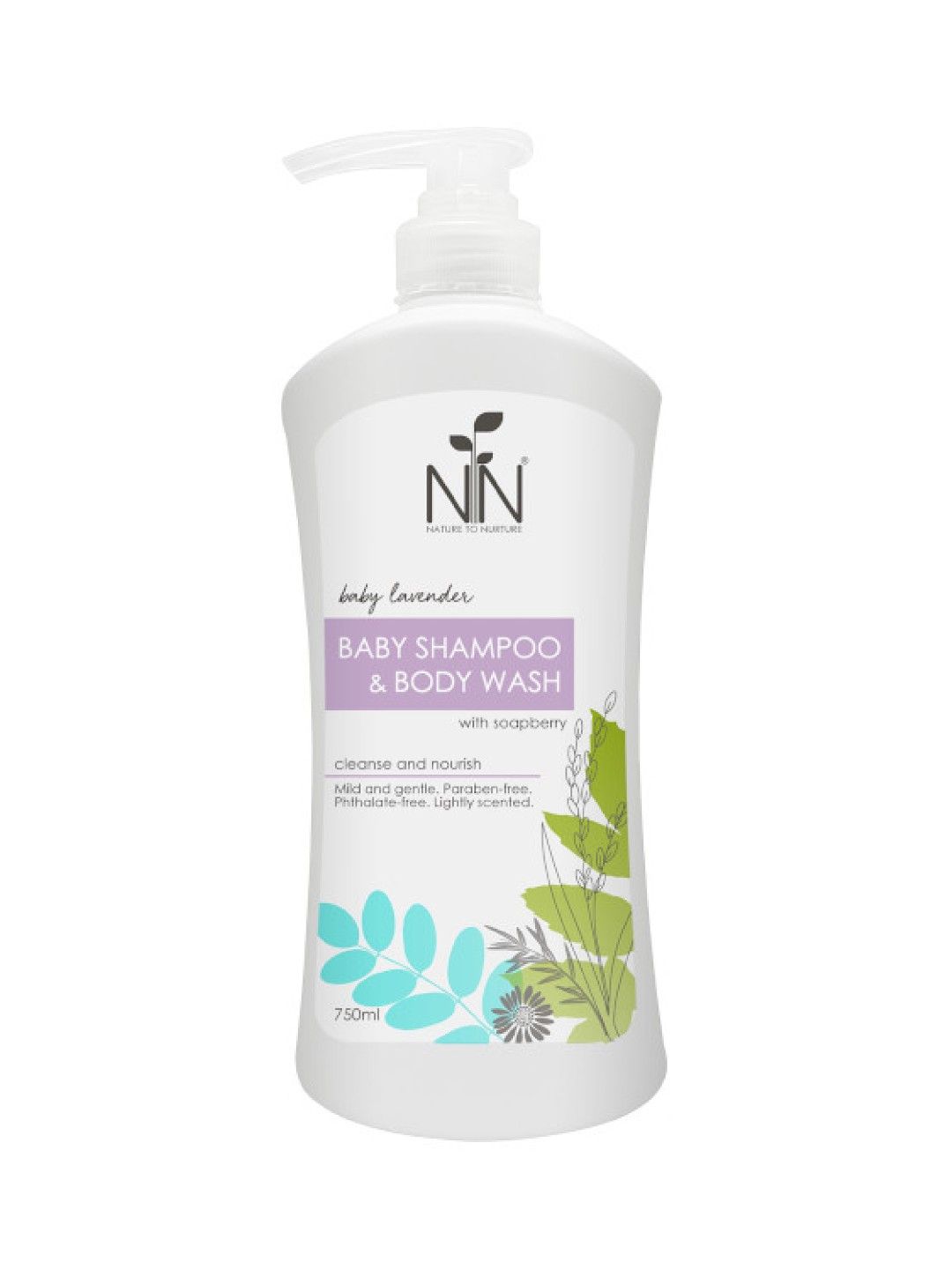 Nature to Nurture Lavender Baby Shampoo and Body Wash (750ml) (No Color- Image 1)