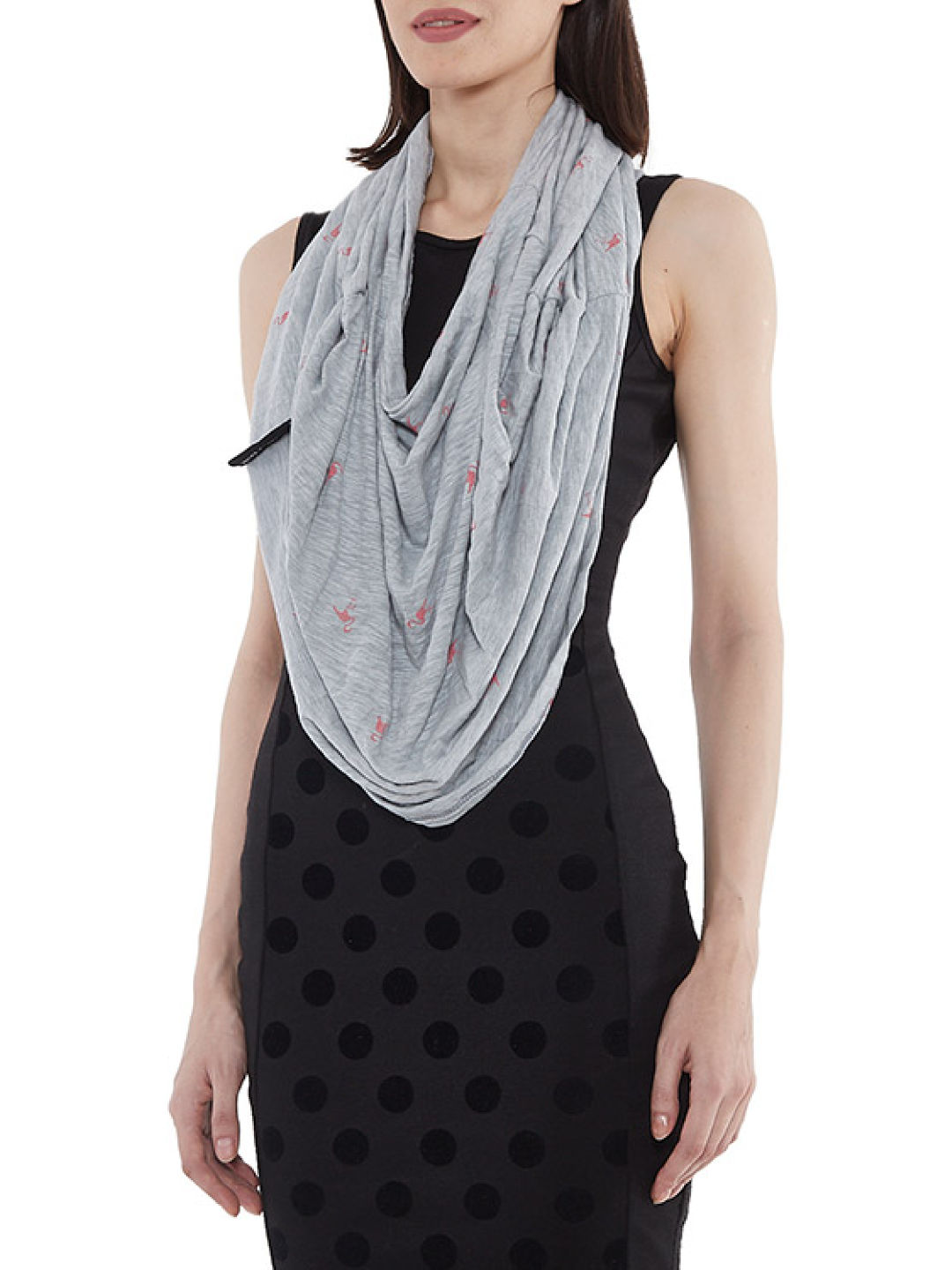 Ministry of Milk Pink Flamingo Nursing Cover (Grey- Image 1)