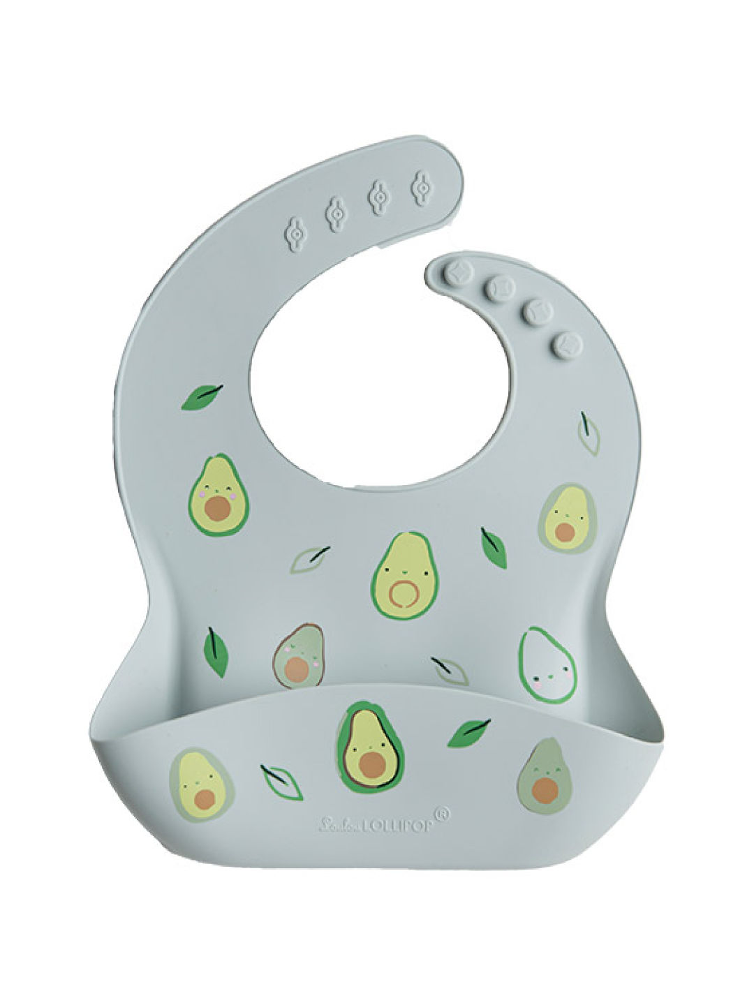 Lou Lou Lollipop Avocado Silicone Bib