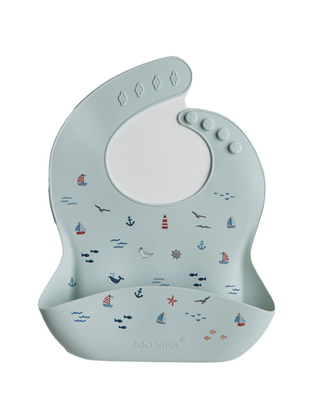 Lou Lou Lollipop Sail Silicone Bib (No Color- Image 1)