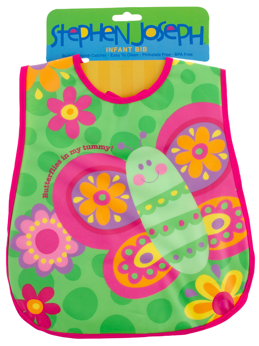 Stephen Joseph Butterfly Wipeable Bib (No Color- Image 1)