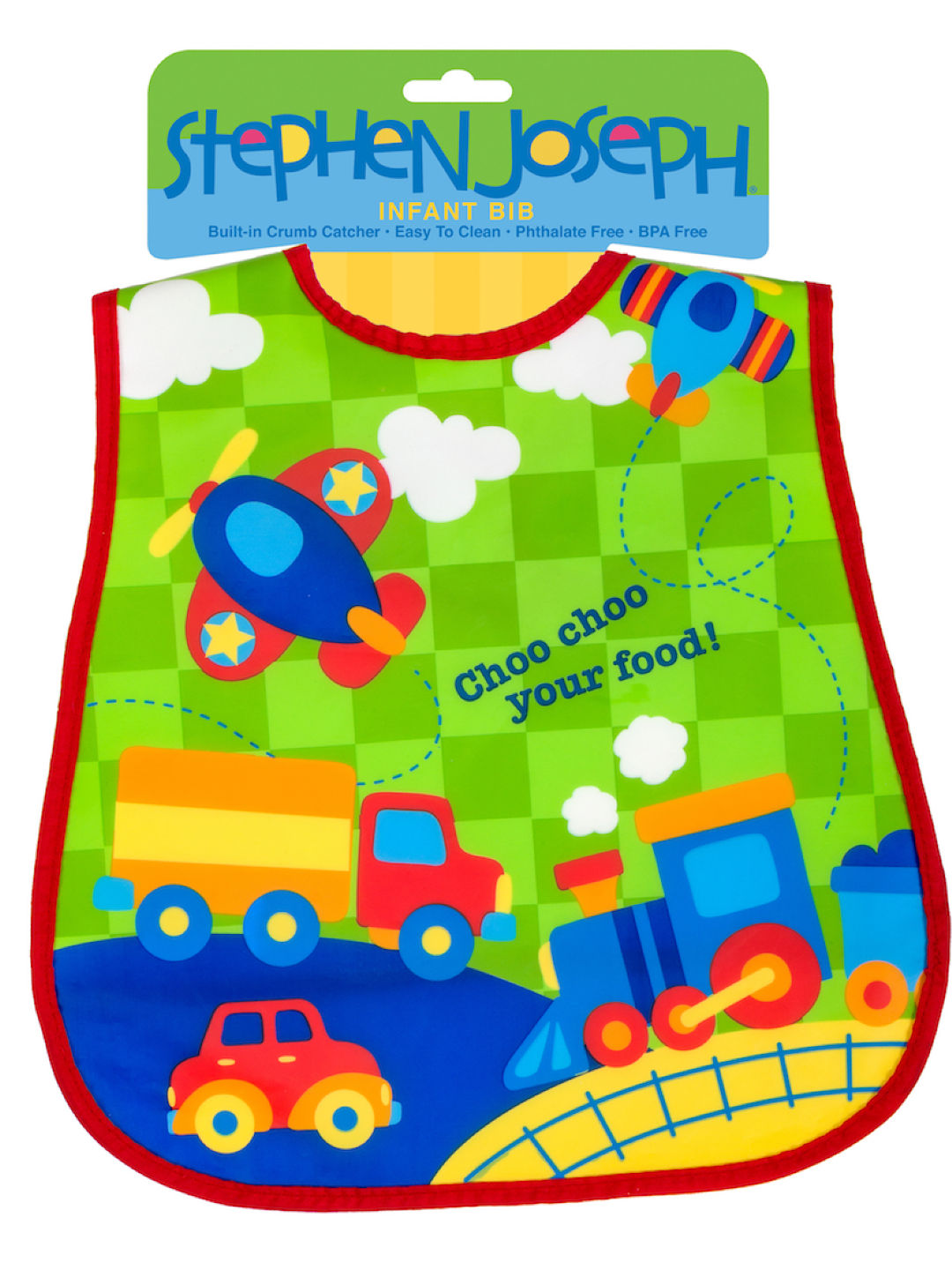 Stephen Joseph Transportation Wipeable Bib (No Color- Image 1)