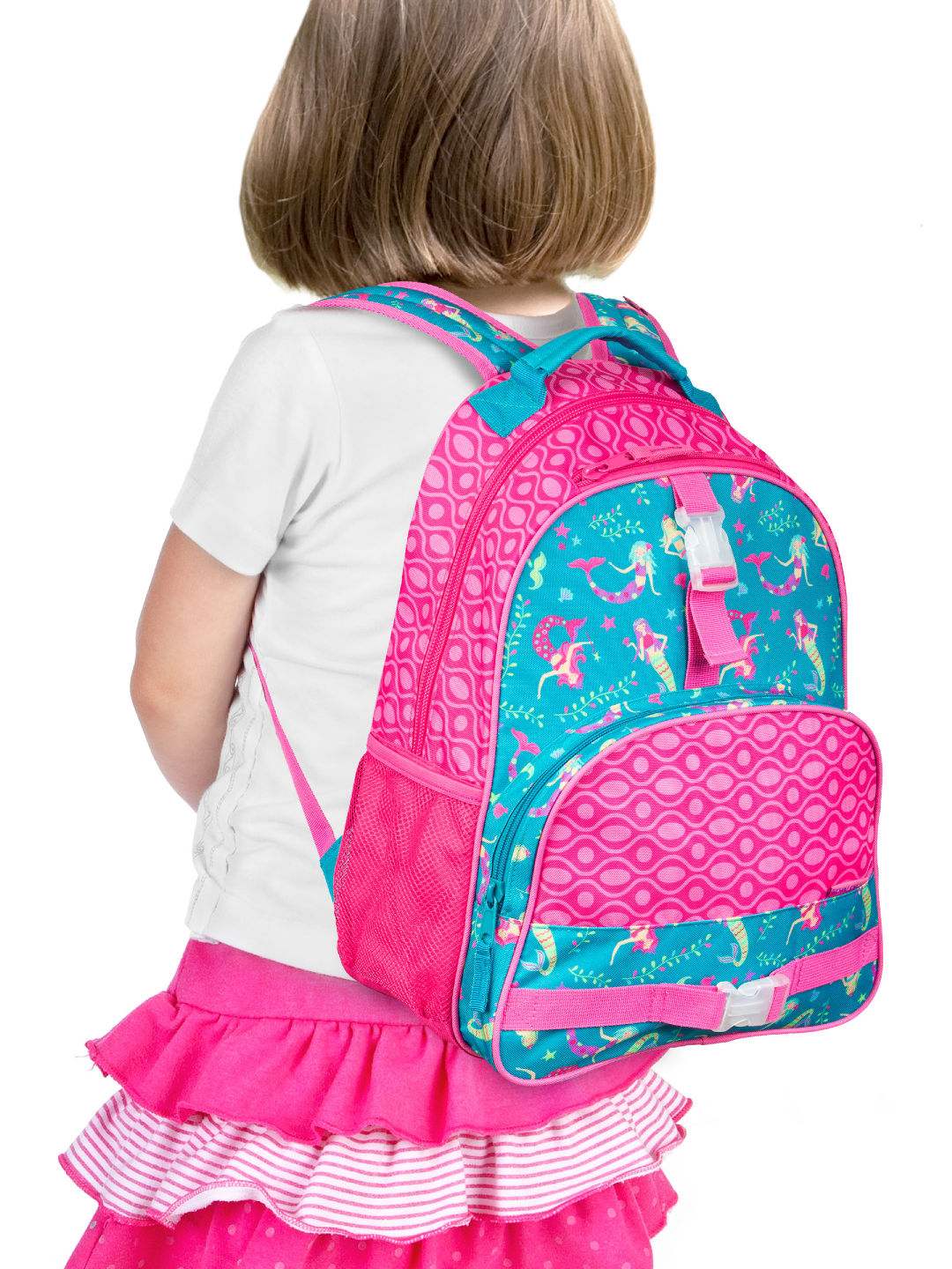 Stephen Joseph Mermaid All Over Print Backpack (Teal- Image 4)