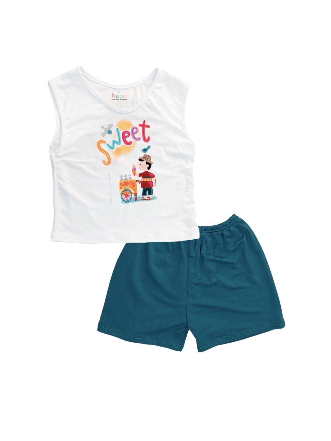 bean fashion Sorbetes Play Tank Top & Teal Shorts by Robert Alejandro (No Color- Image 1)