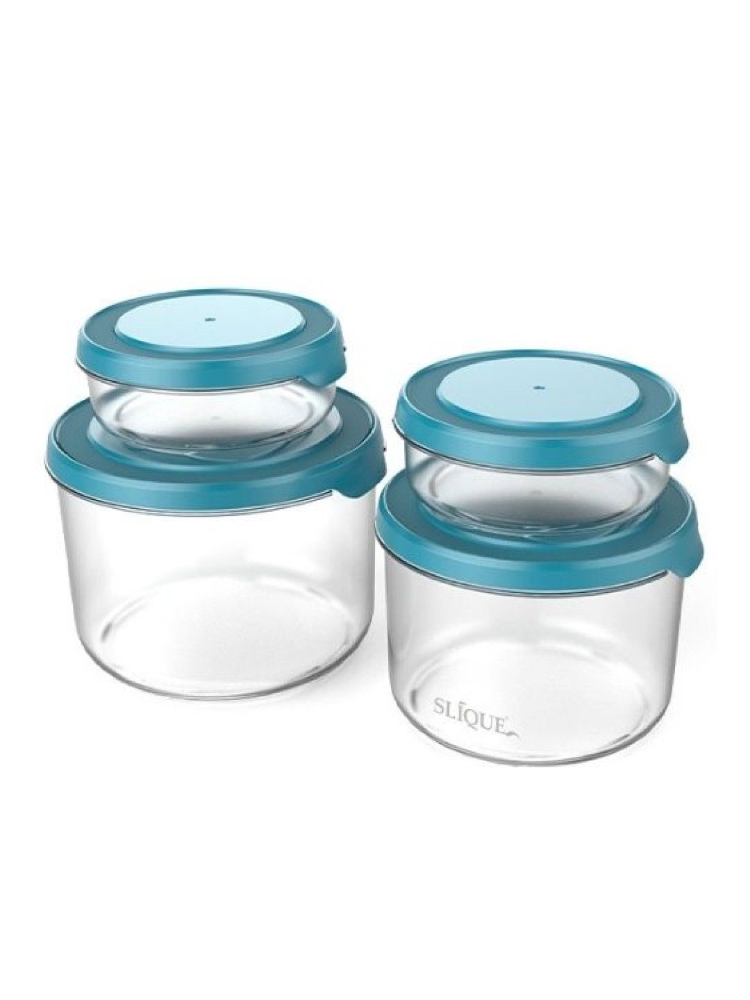 Sunbeams Lifestyle Slique Round Food Container (4-piece set) (Bluegreen- Image 2)