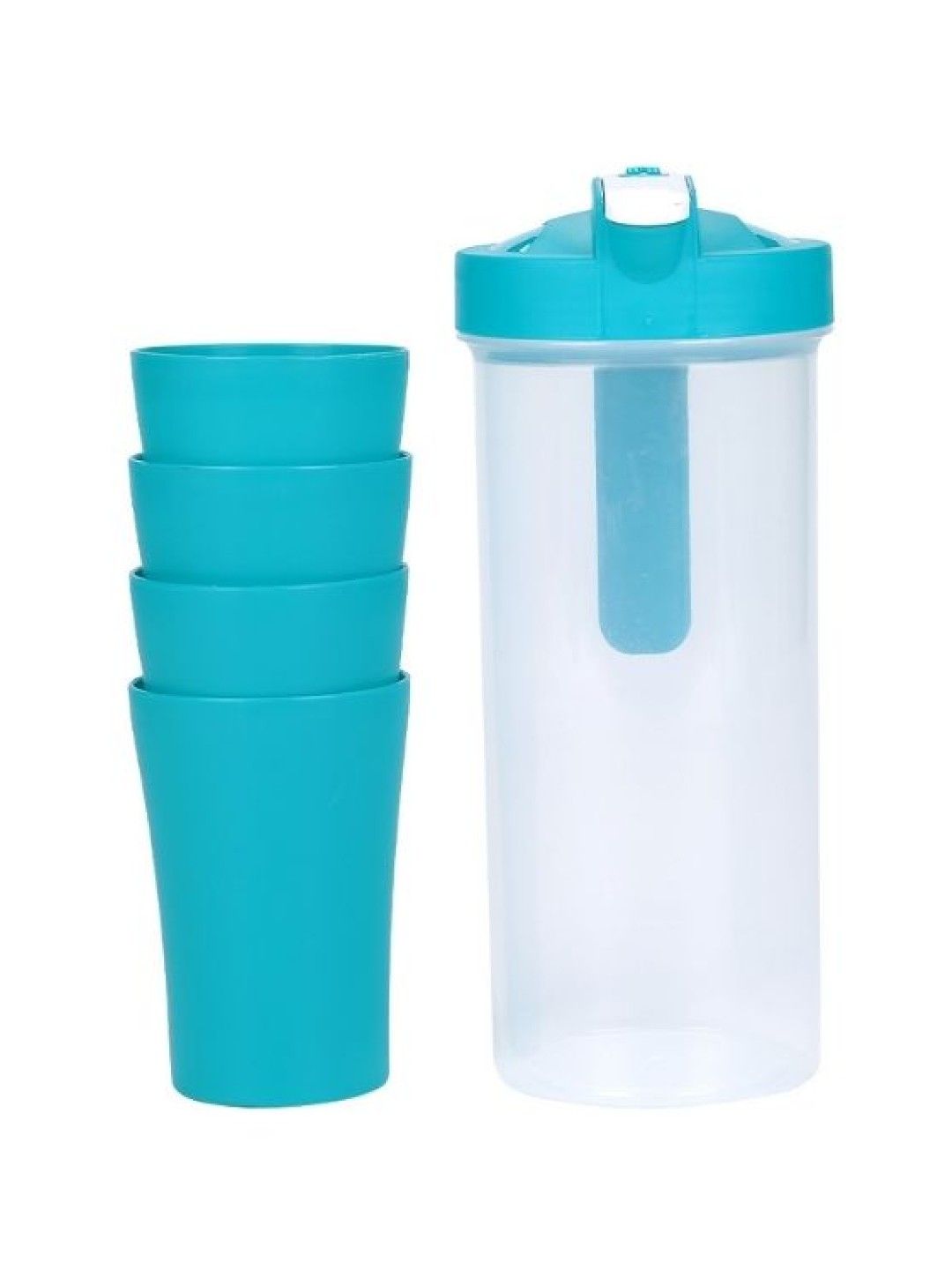 Sunbeams Lifestyle Slique Pitcher Set 1.6 L With 4 Cups (5 pcs) (Aqua Green- Image 1)