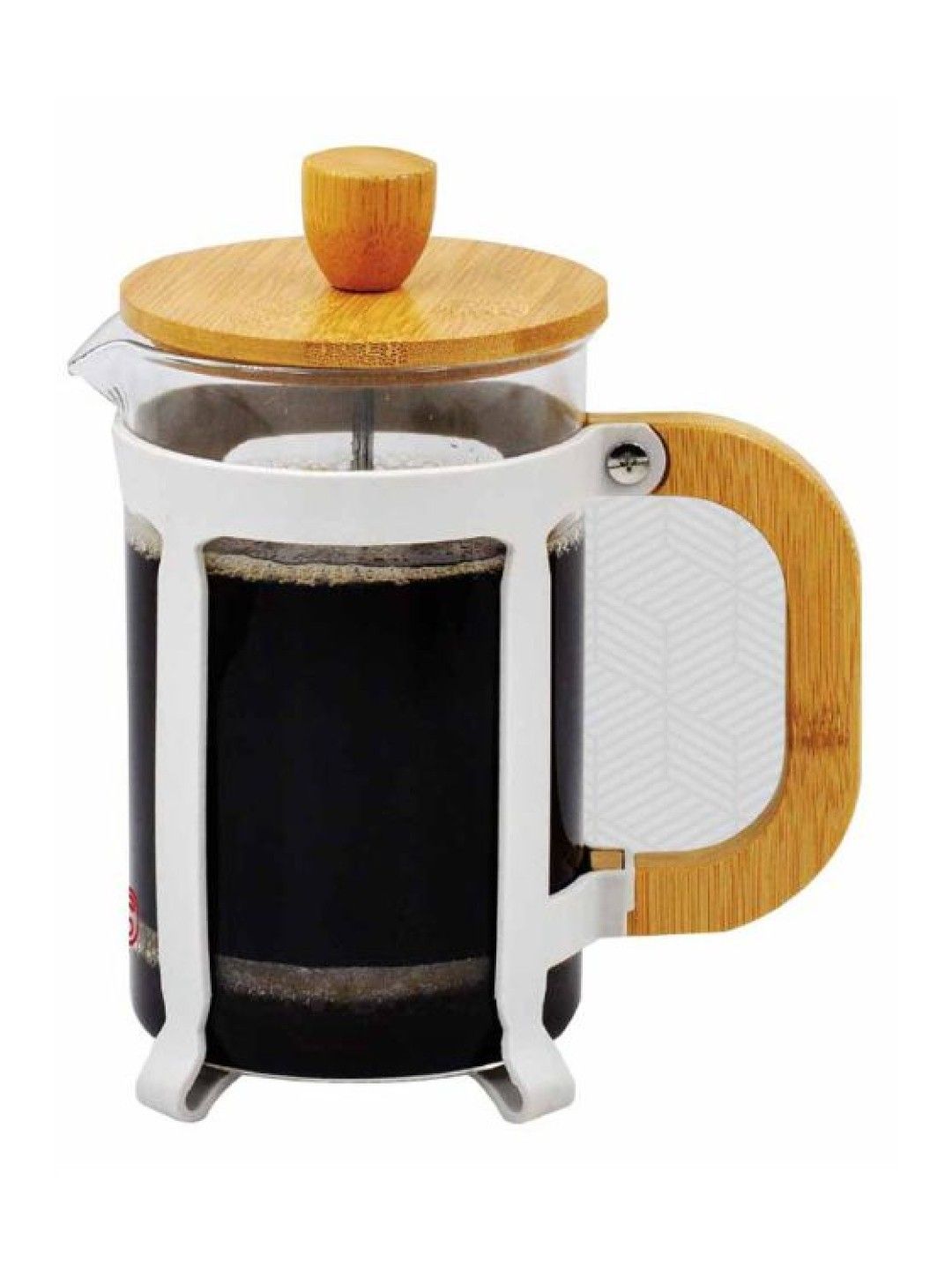 Sunbeams Lifestyle Slique French Coffee Bamboo Handle & Lid (800ml) (White- Image 1)