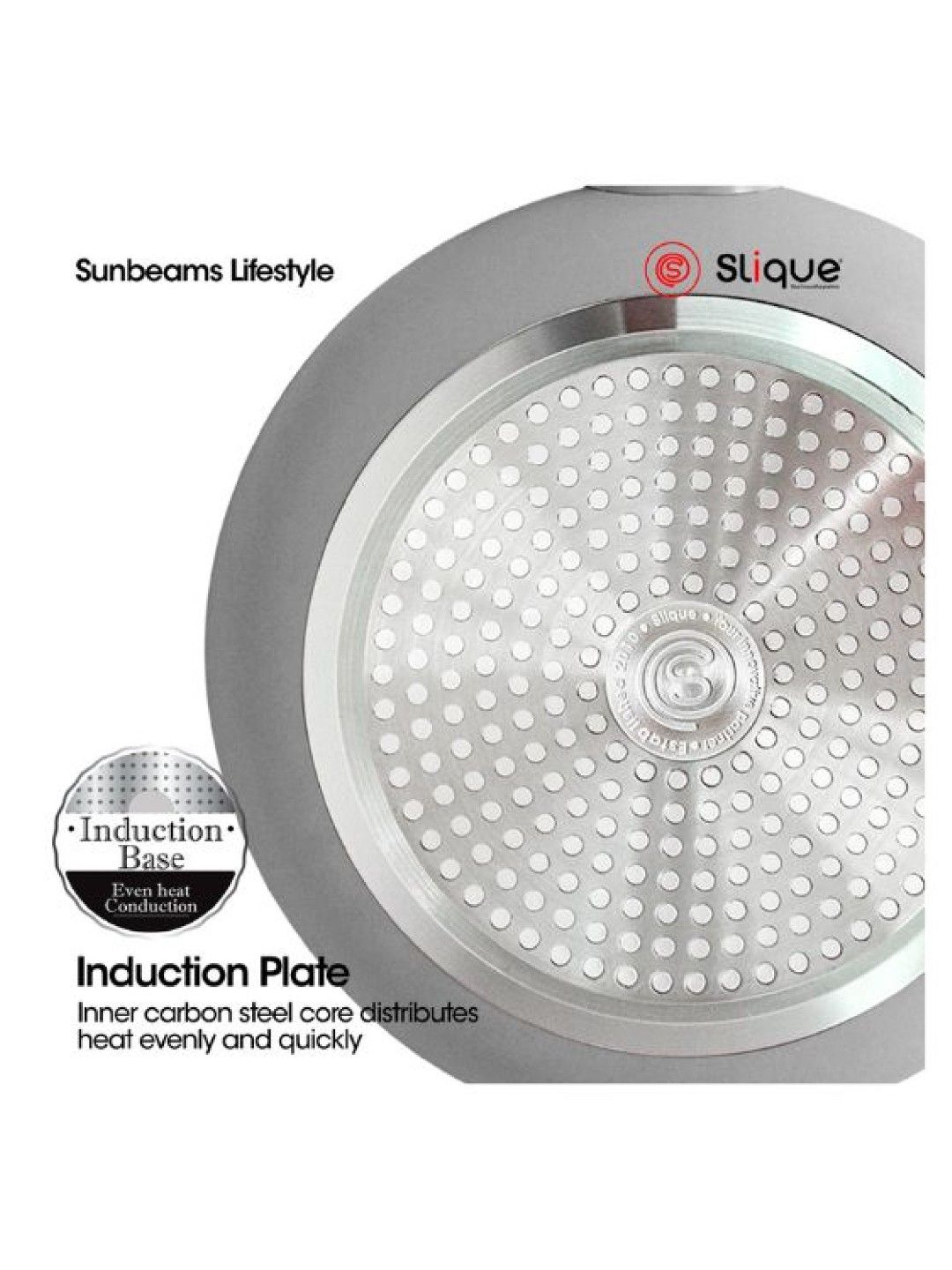 Sunbeams Lifestyle Slique Elements Cookware Wok Pan (24cm) (Gray- Image 4)