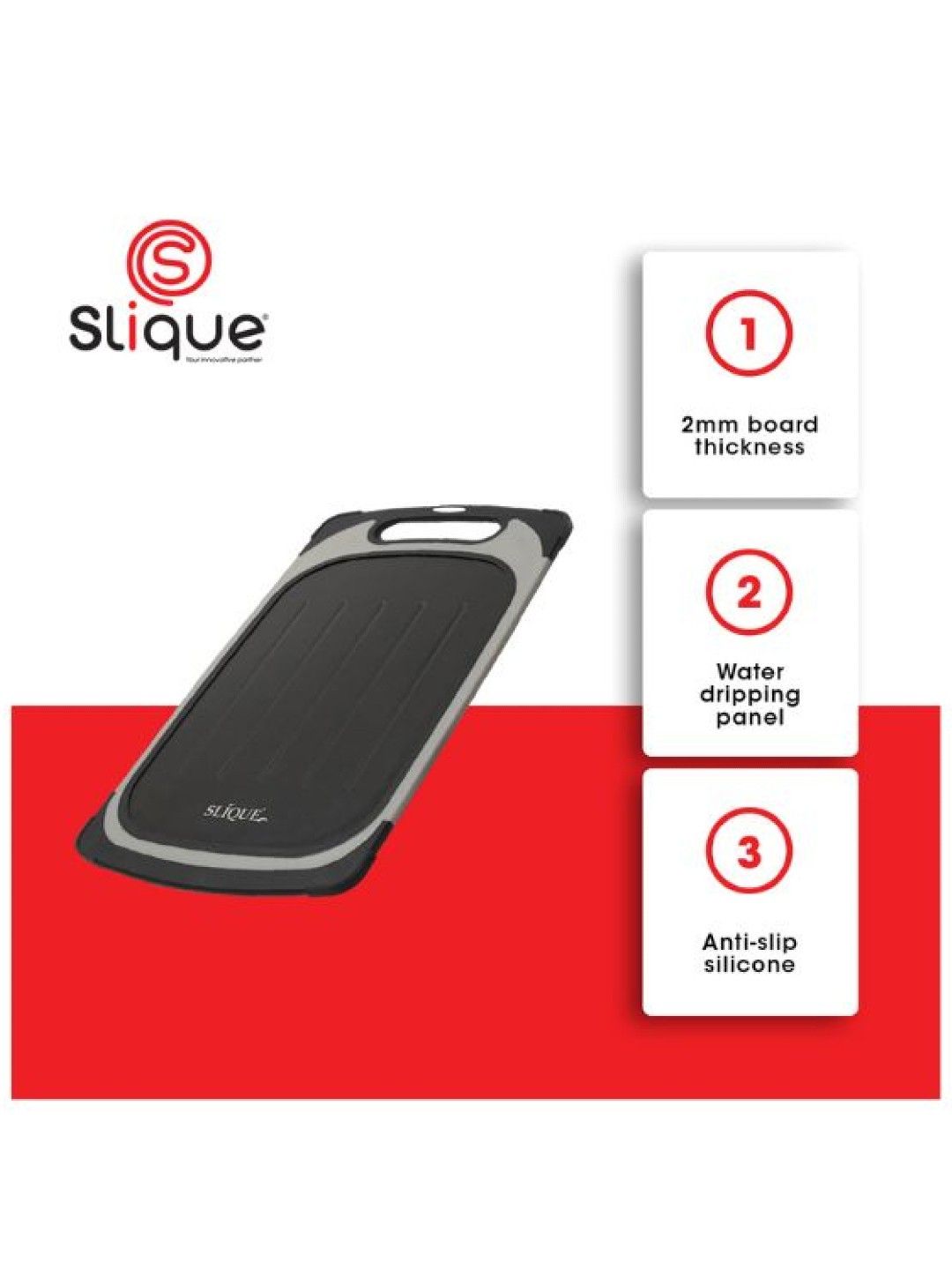 Sunbeams Lifestyle Slique 2-in- Defrosting Tray & Chopping Board Defrosting Time 6mm (No Color- Image 2)