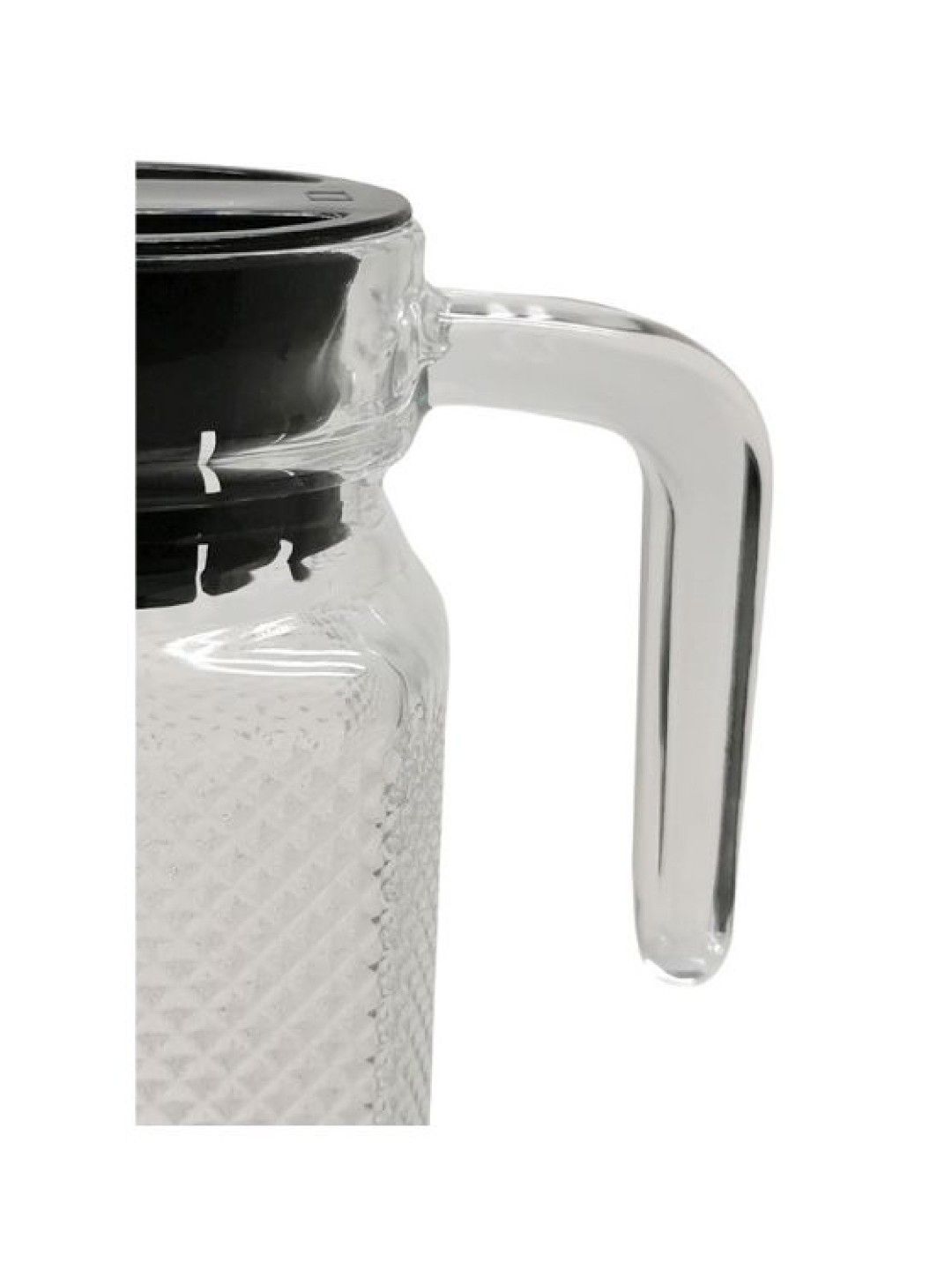 Sunbeams Lifestyle Slique Glass Pitcher with Black Lid (Premium Diamond Collection) (No Color- Image 3)