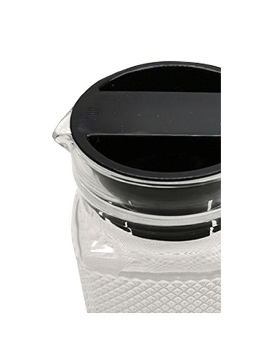 Sunbeams Lifestyle Slique Glass Pitcher with Black Lid (Premium Diamond Collection) (No Color- Image 2)