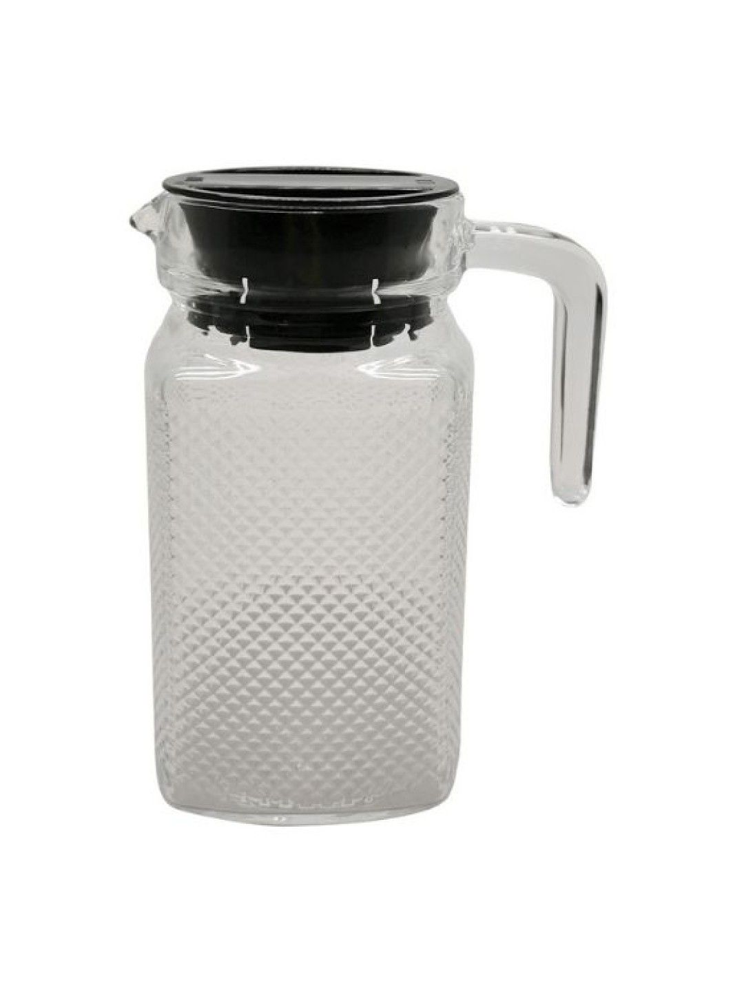 Sunbeams Lifestyle Slique Glass Pitcher with Black Lid (Premium Diamond Collection) (No Color- Image 1)