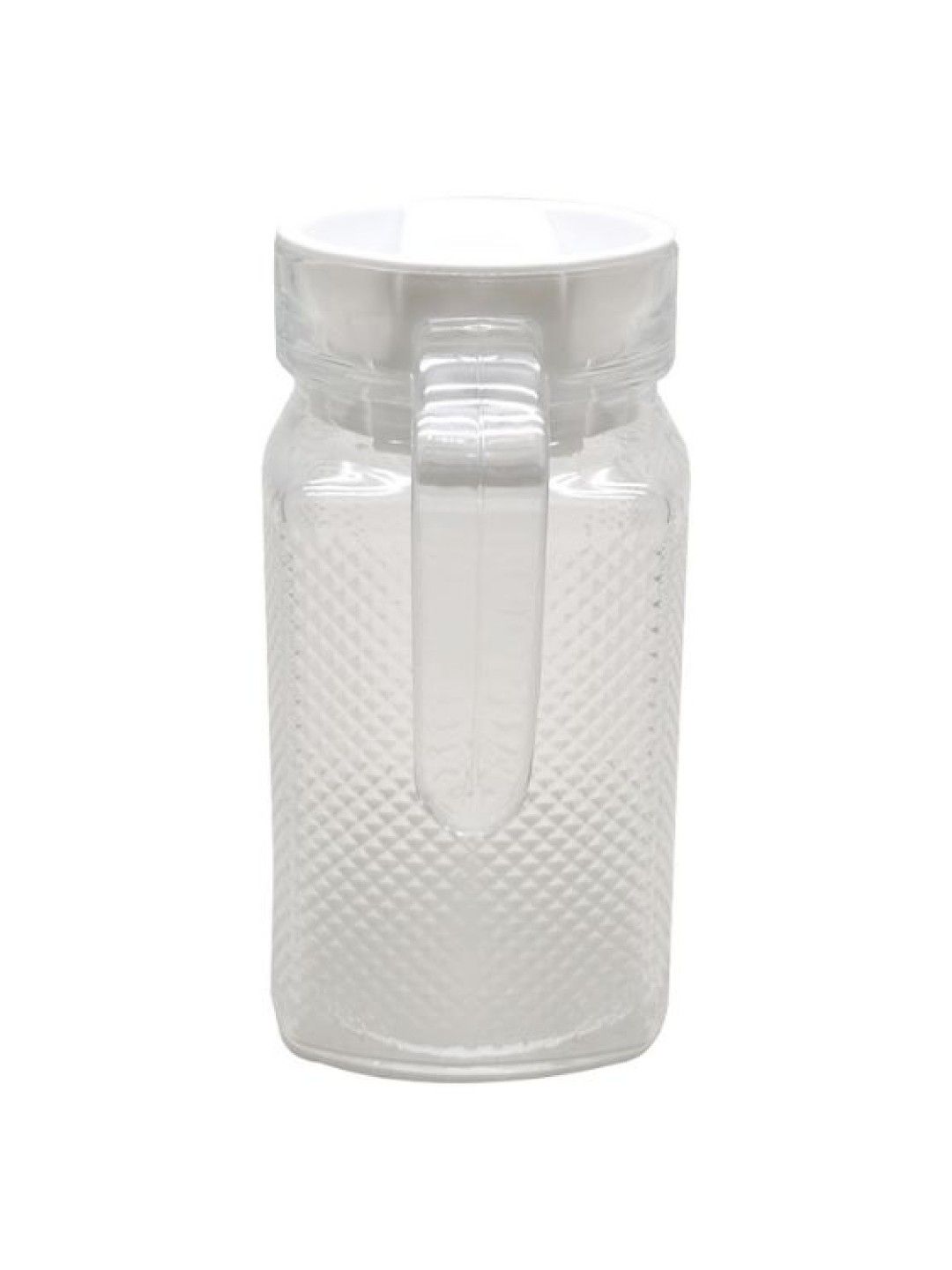 Sunbeams Lifestyle Slique Glass Pitcher with White Lid (Premium Diamond Collection) (No Color- Image 2)