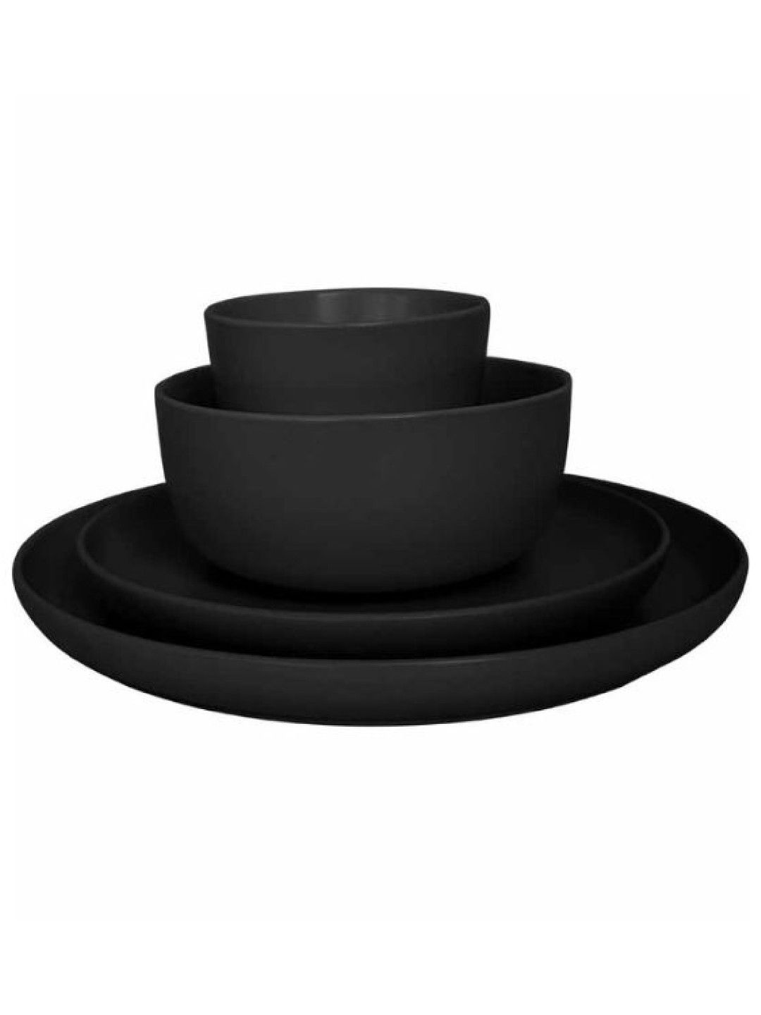 Sunbeams Lifestyle Slique Dinnerware Glazed Stoneware (Set of 4) (Black- Image 2)