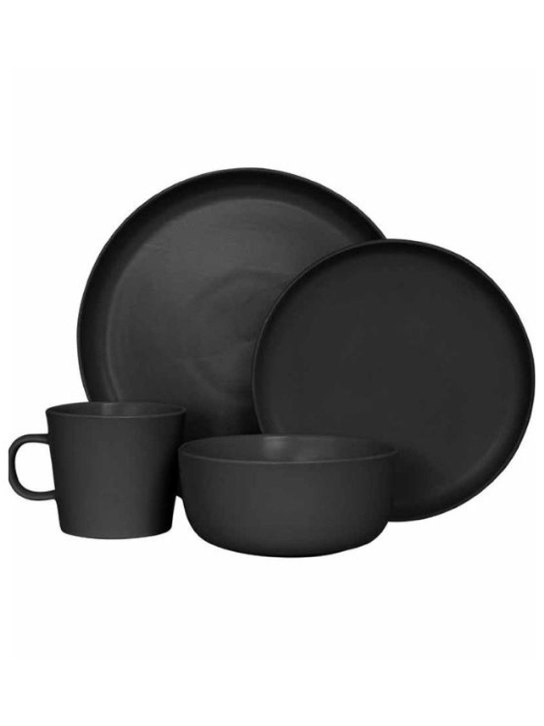 Sunbeams Lifestyle Slique Dinnerware Glazed Stoneware (Set of 4) (Black- Image 1)