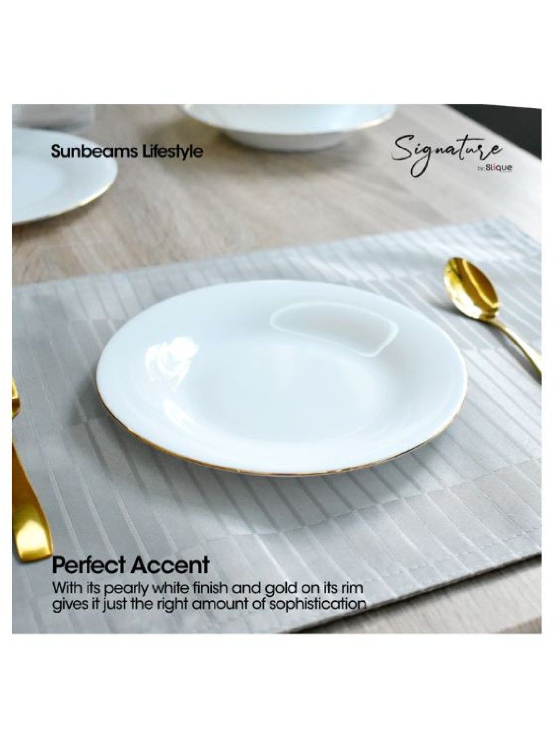 Sunbeams Lifestyle Signature By Slique Opal Dinnerware Sets (Collection 2) (7 inches- Image 4)