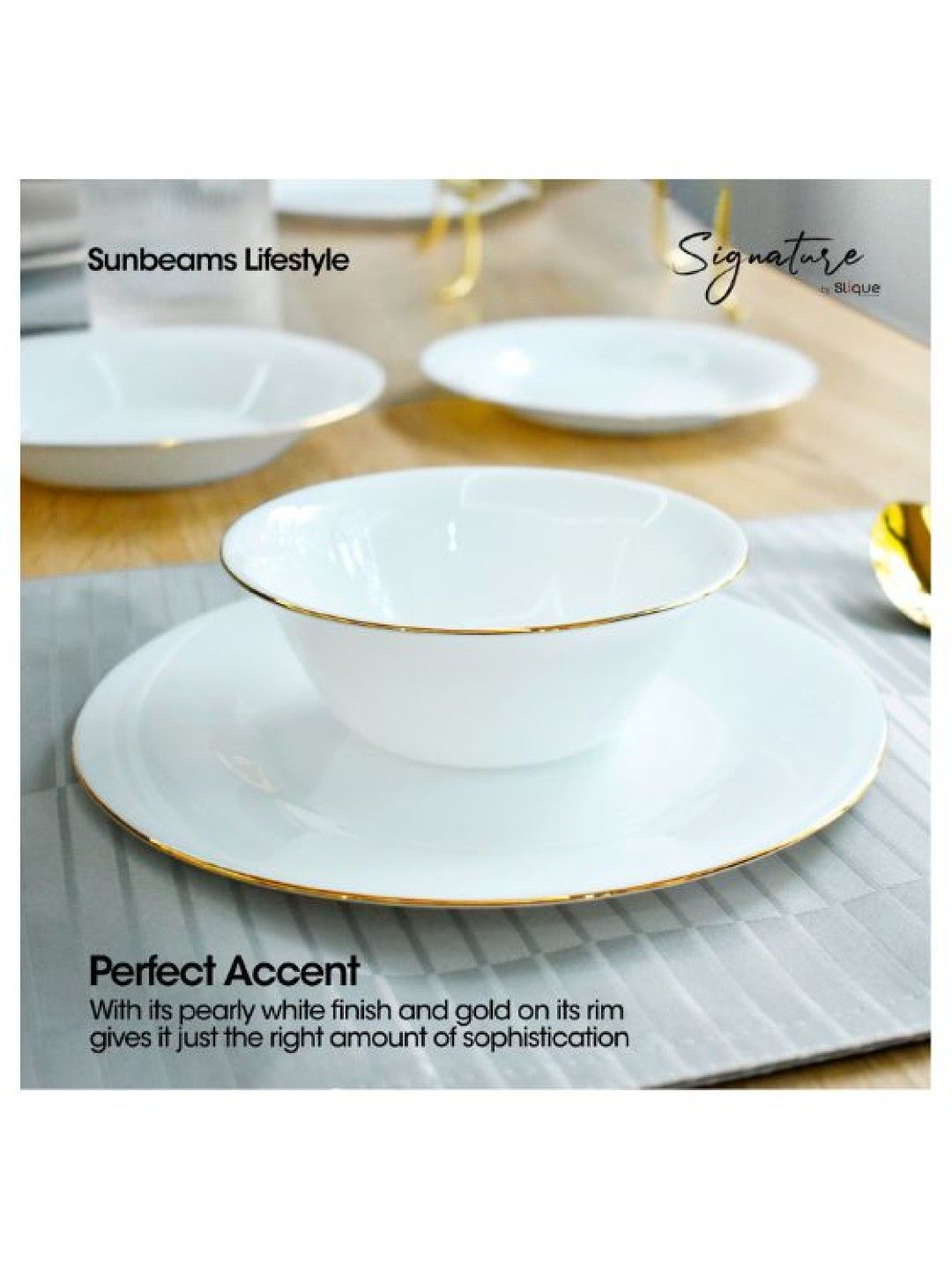 Sunbeams Lifestyle Signature By Slique Opal Dinnerware Sets (Collection 1) (5 inches- Image 2)